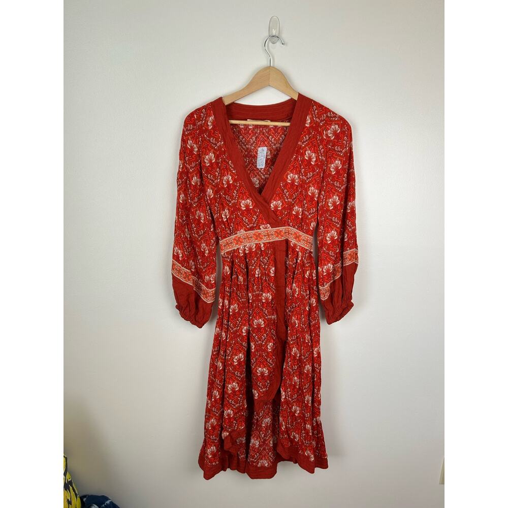 NWT Spell & The Gypsy Women's Red Copper Jewel Soiree Midi Dress Size XS - Picture 5 of 8